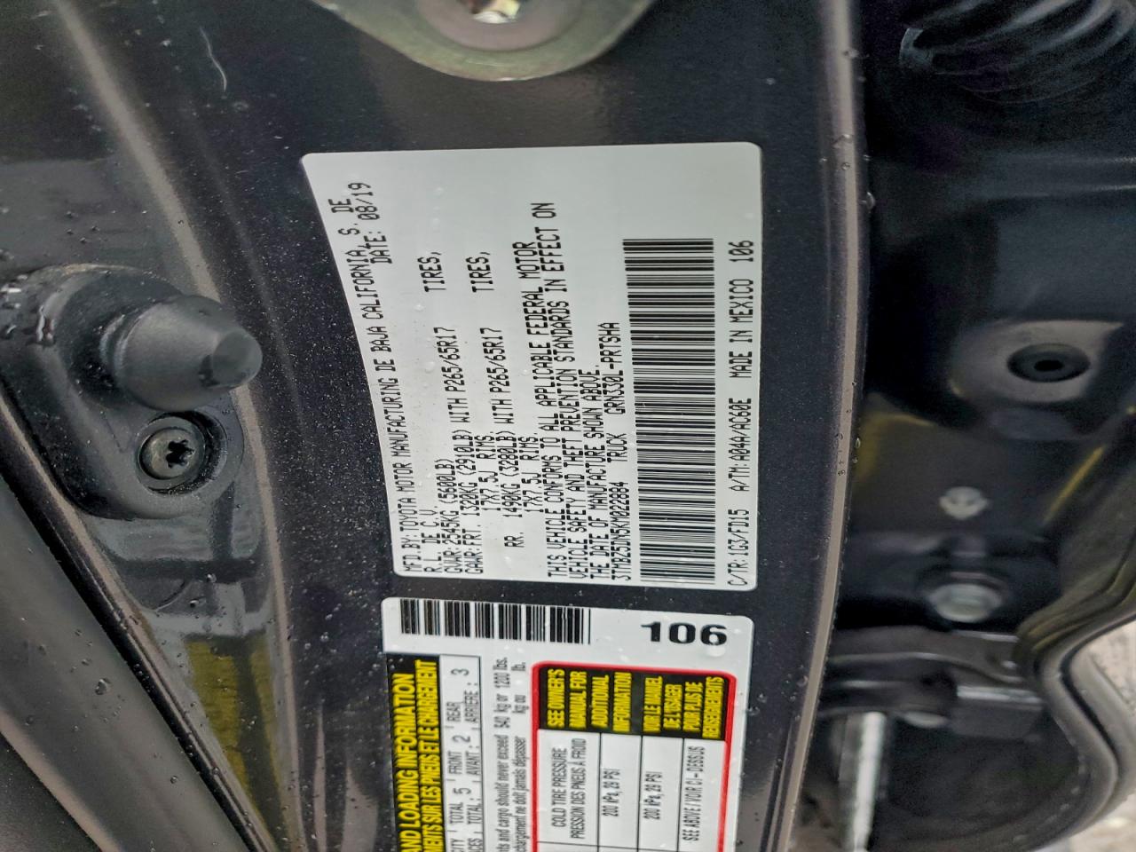 2019 TOYOTA TACOMA DOUBLE CAB photo 12