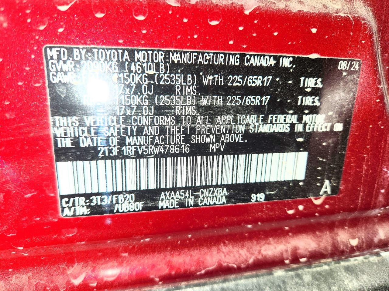 2024 TOYOTA RAV4 LE photo 13