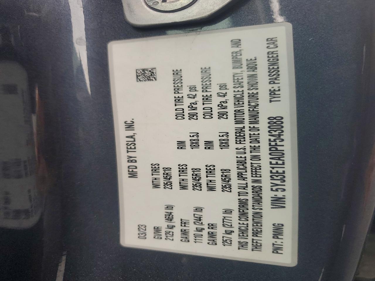 2023 TESLA MODEL 3 photo 12
