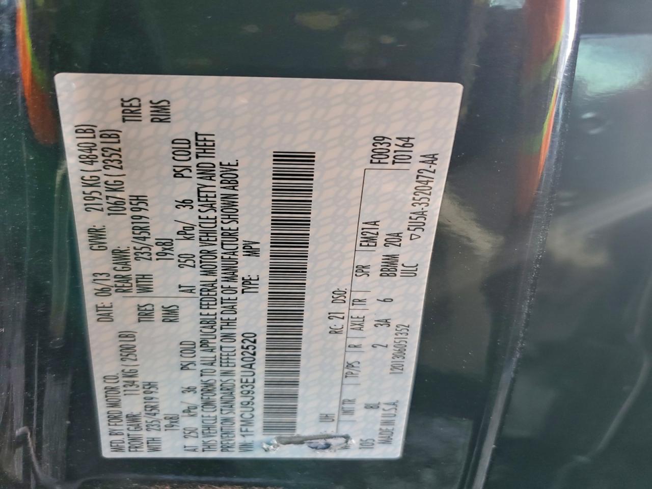2014 FORD ESCAPE TITANIUM photo 13