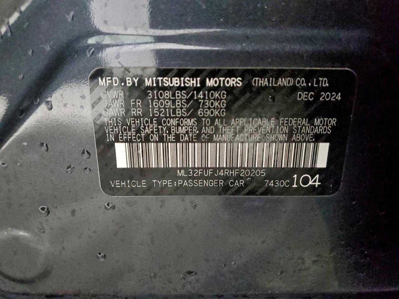 2024 MITSUBISHI MIRAGE G4 ES photo 12