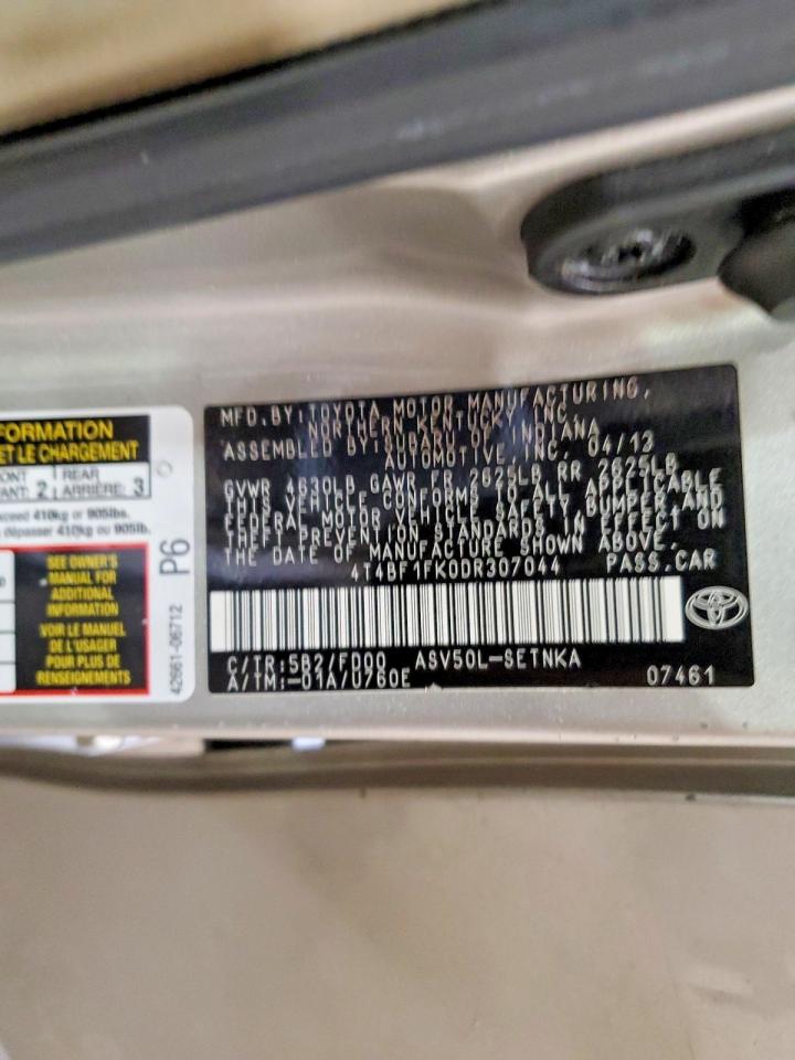 2013 TOYOTA CAMRY L photo 13