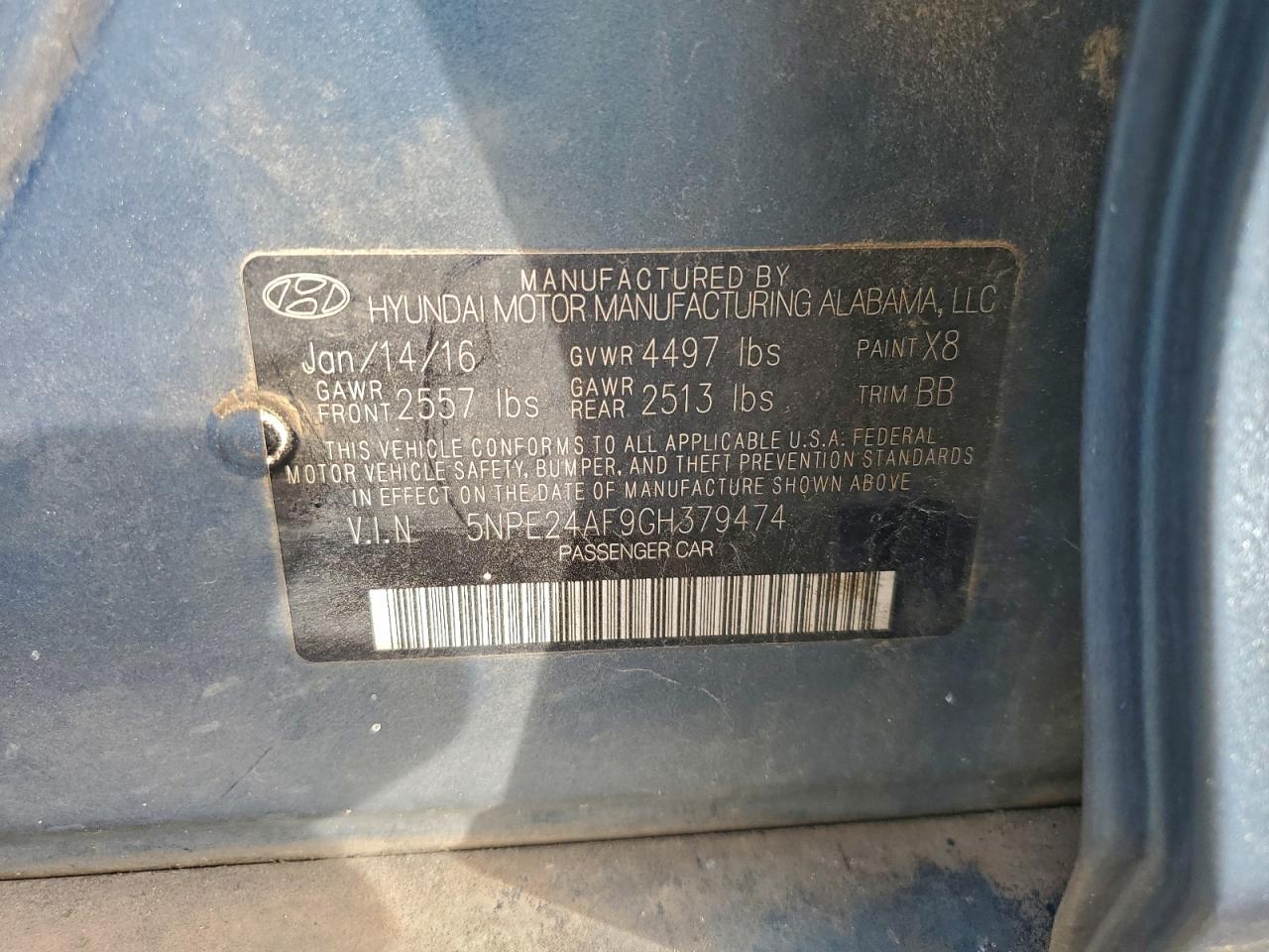2016 HYUNDAI SONATA SE photo 12