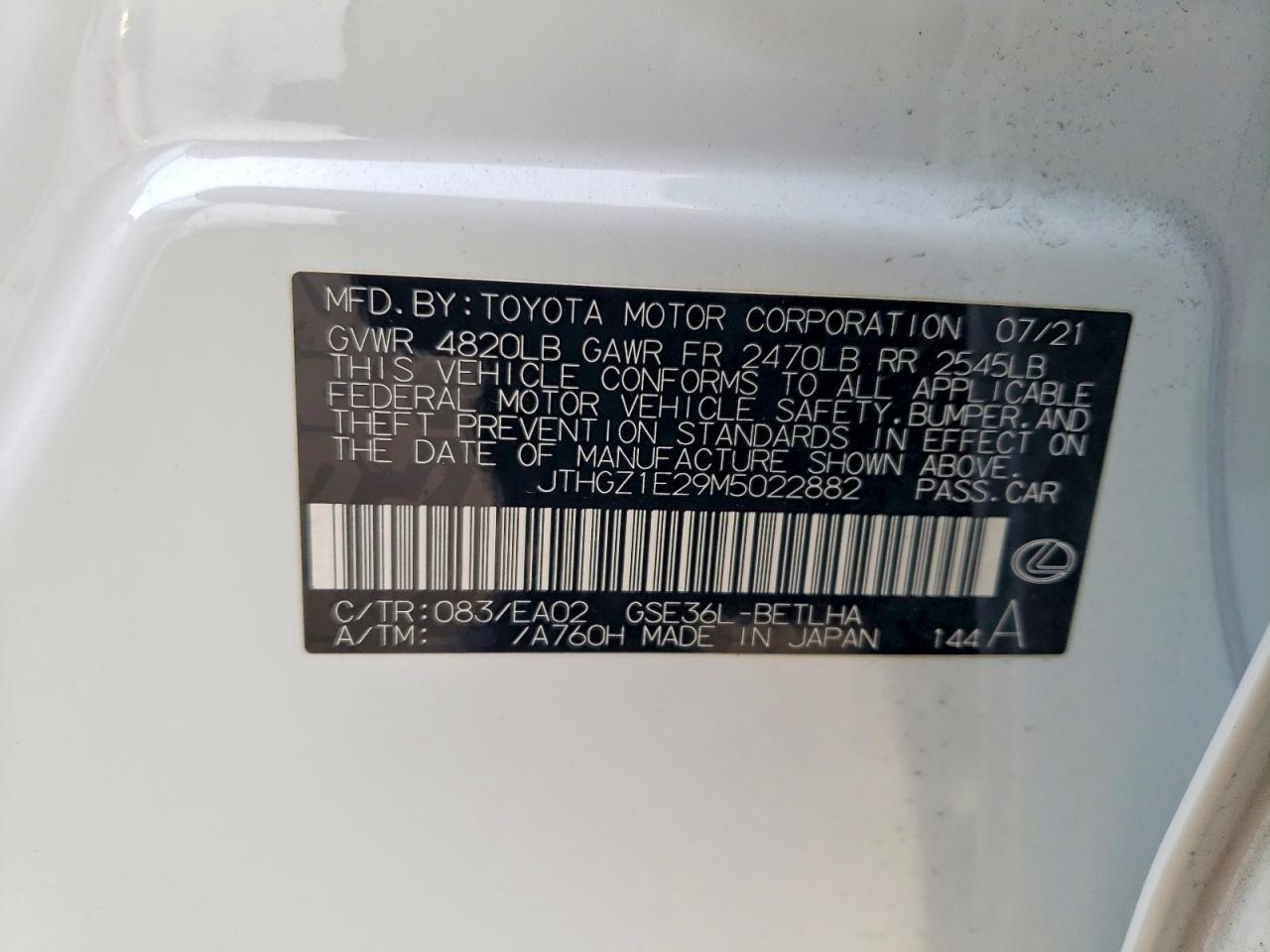2021 LEXUS IS 350 F SPORT photo 13