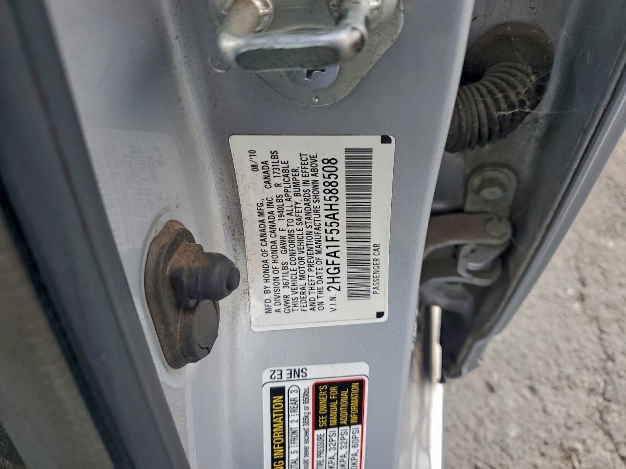 2010 HONDA CIVIC LX photo 12
