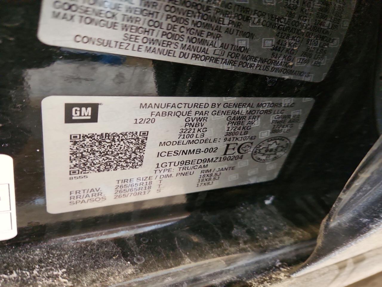 2021 GMC SIERRA K1500 SLE photo 12