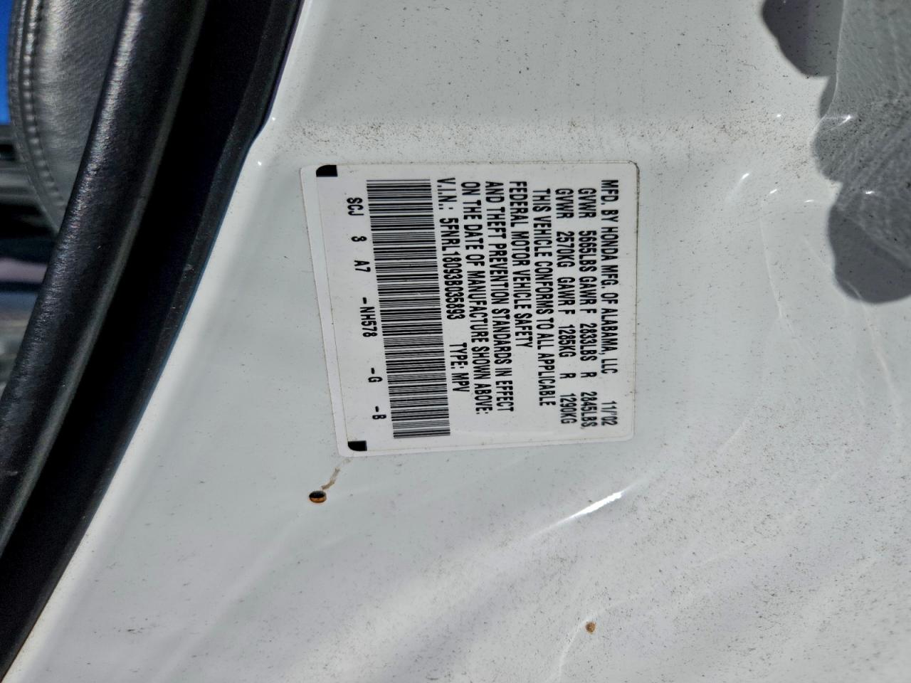2003 HONDA ODYSSEY EXL photo 14
