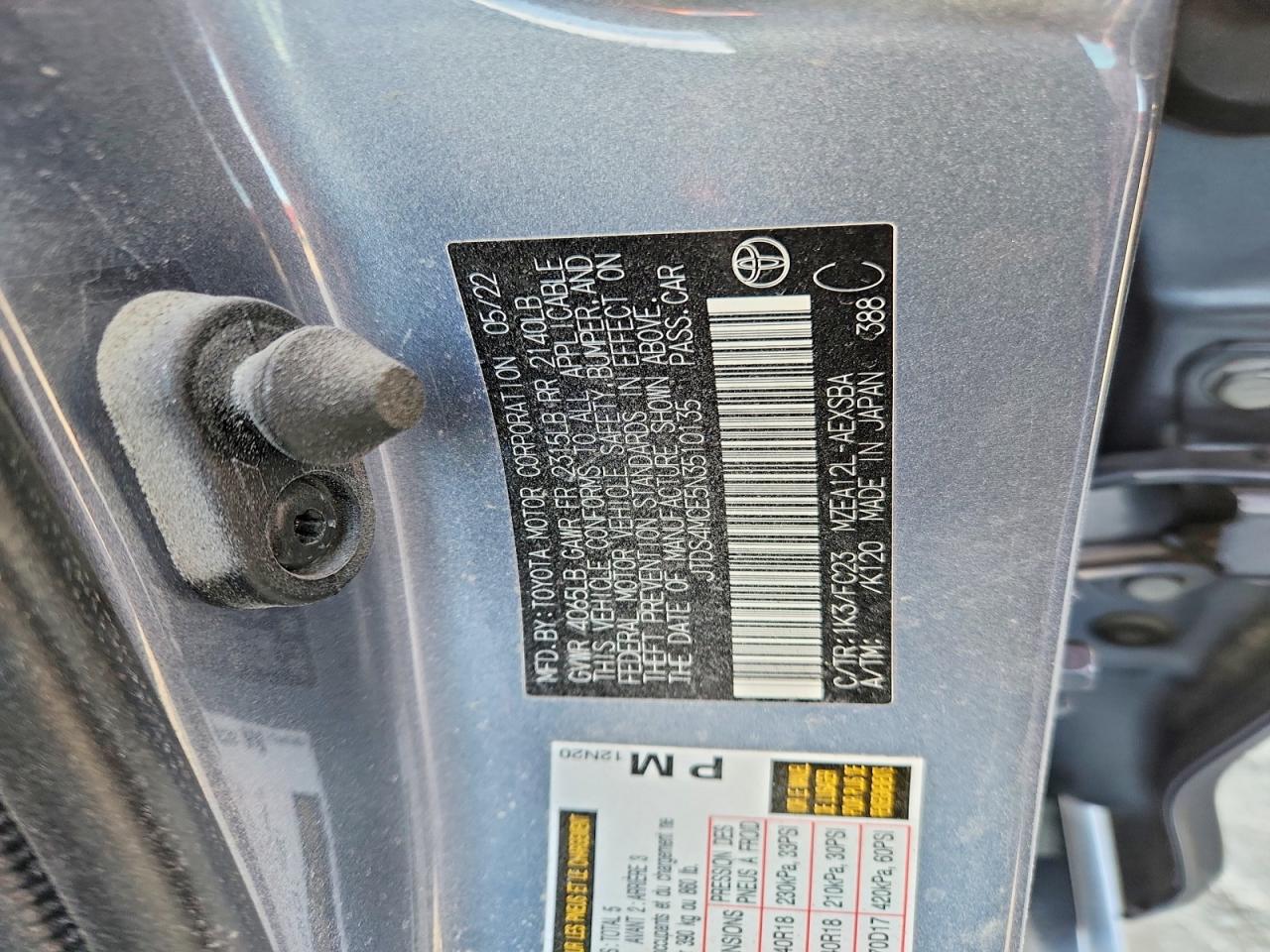 2022 TOYOTA COROLLA SE photo 12
