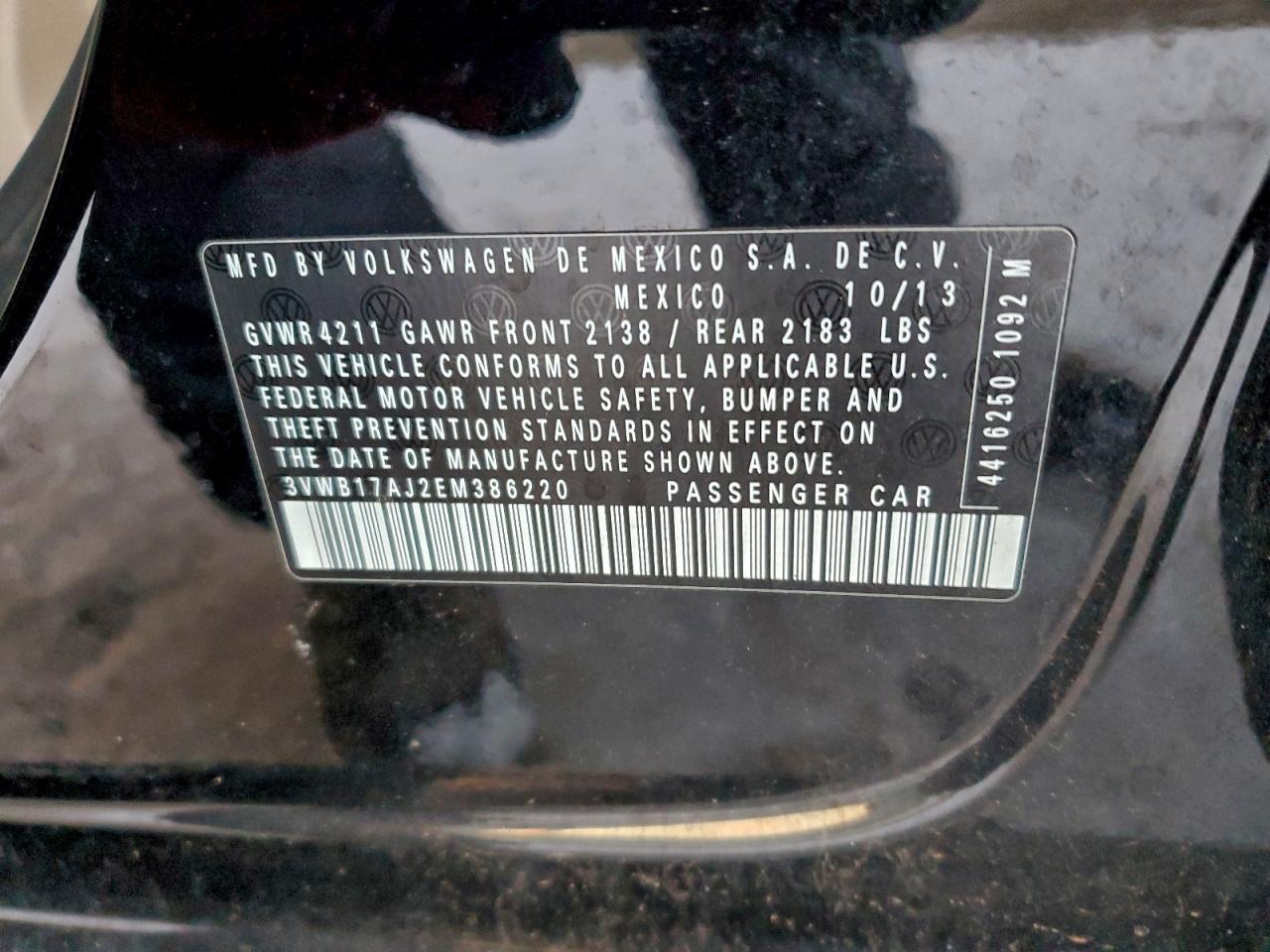 2014 VOLKSWAGEN JETTA SE photo 12
