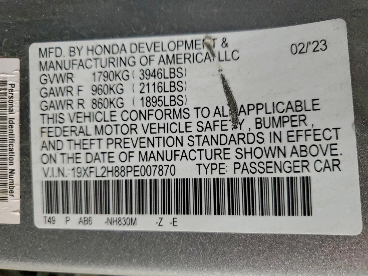 2023 HONDA CIVIC SPORT photo 13