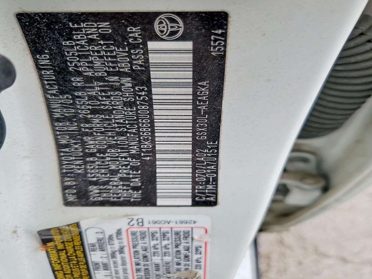 2006 TOYOTA AVALON XL photo 12
