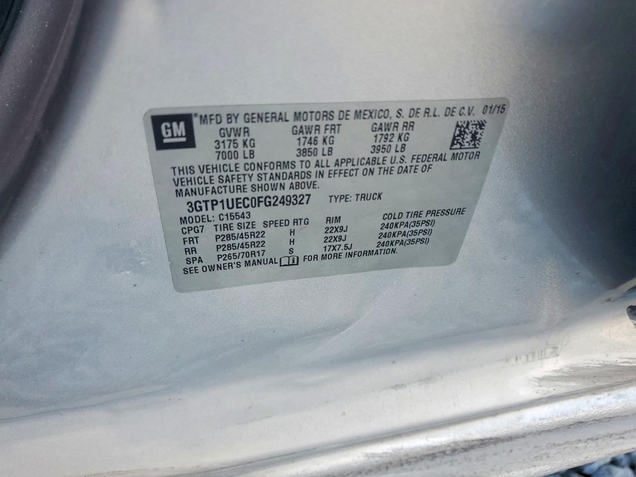 2015 GMC SIERRA C1500 SLE photo 12