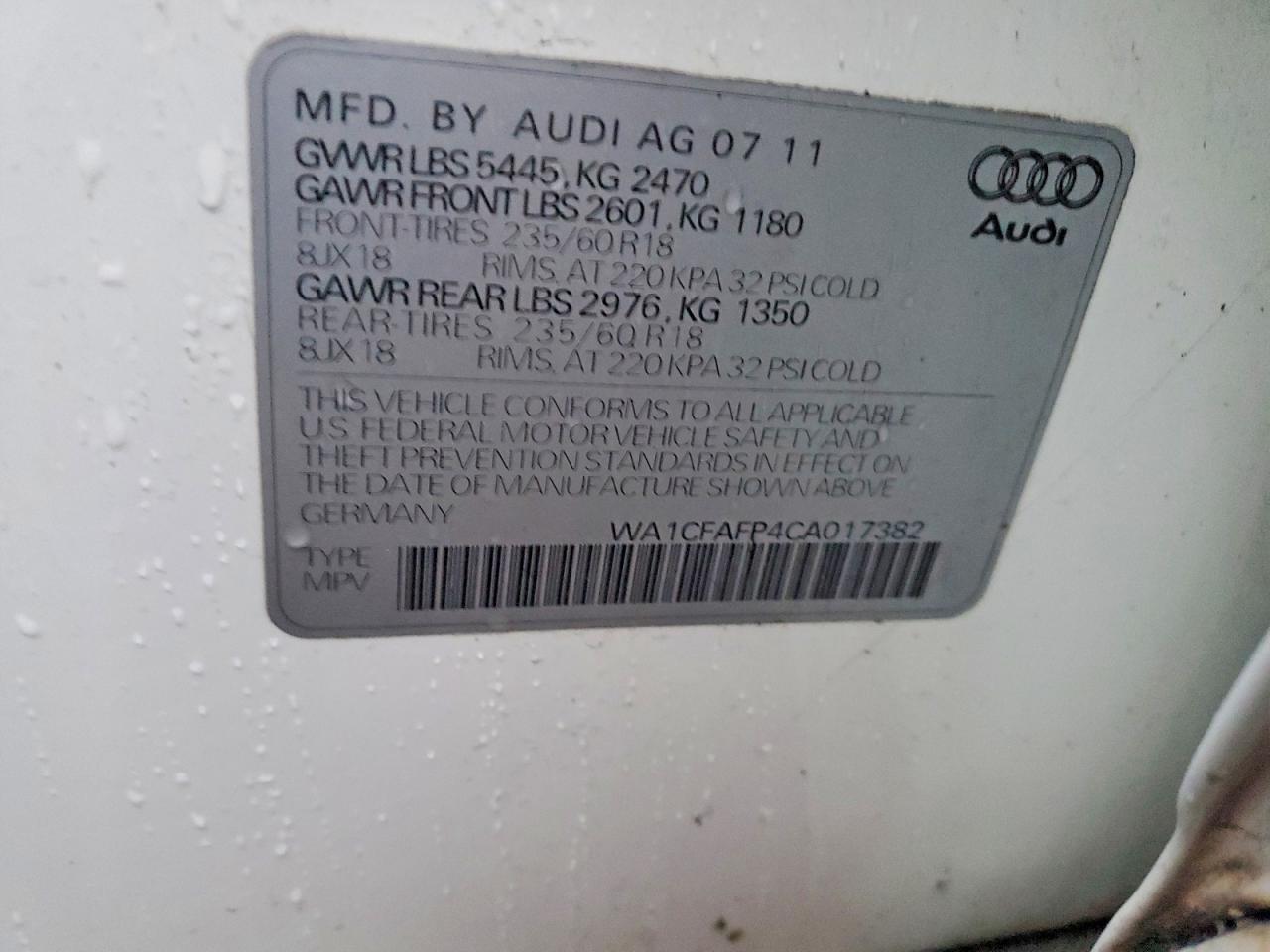 2012 AUDI Q5 PREMIUM photo 13
