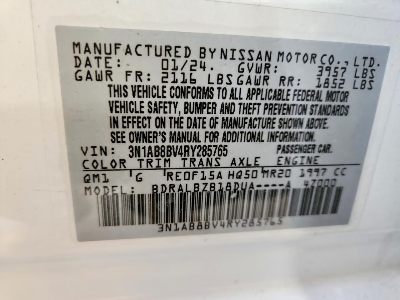 2024 NISSAN SENTRA S photo 13