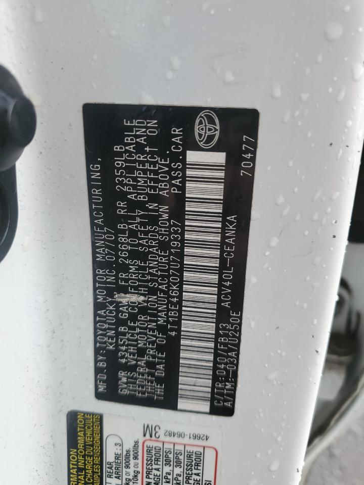 2007 TOYOTA CAMRY CE photo 13