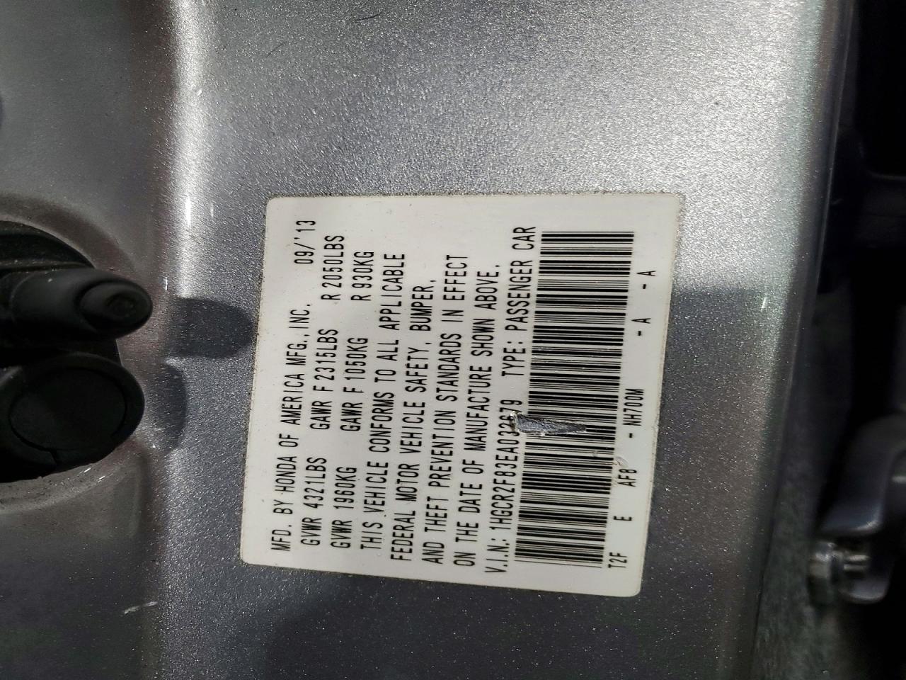 2014 HONDA ACCORD EXL photo 12