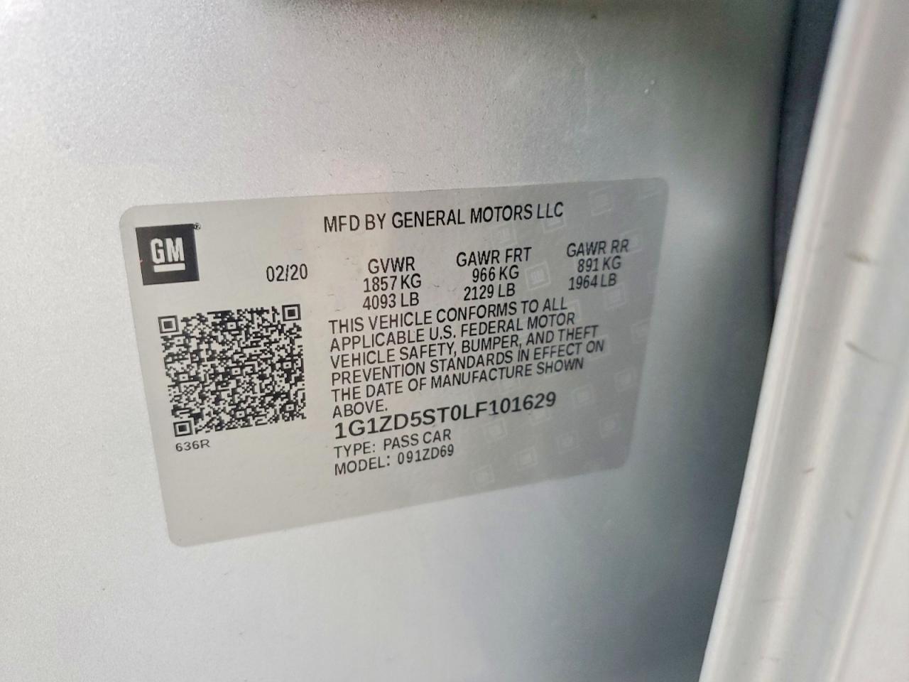 2020 CHEVROLET MALIBU LT photo 12