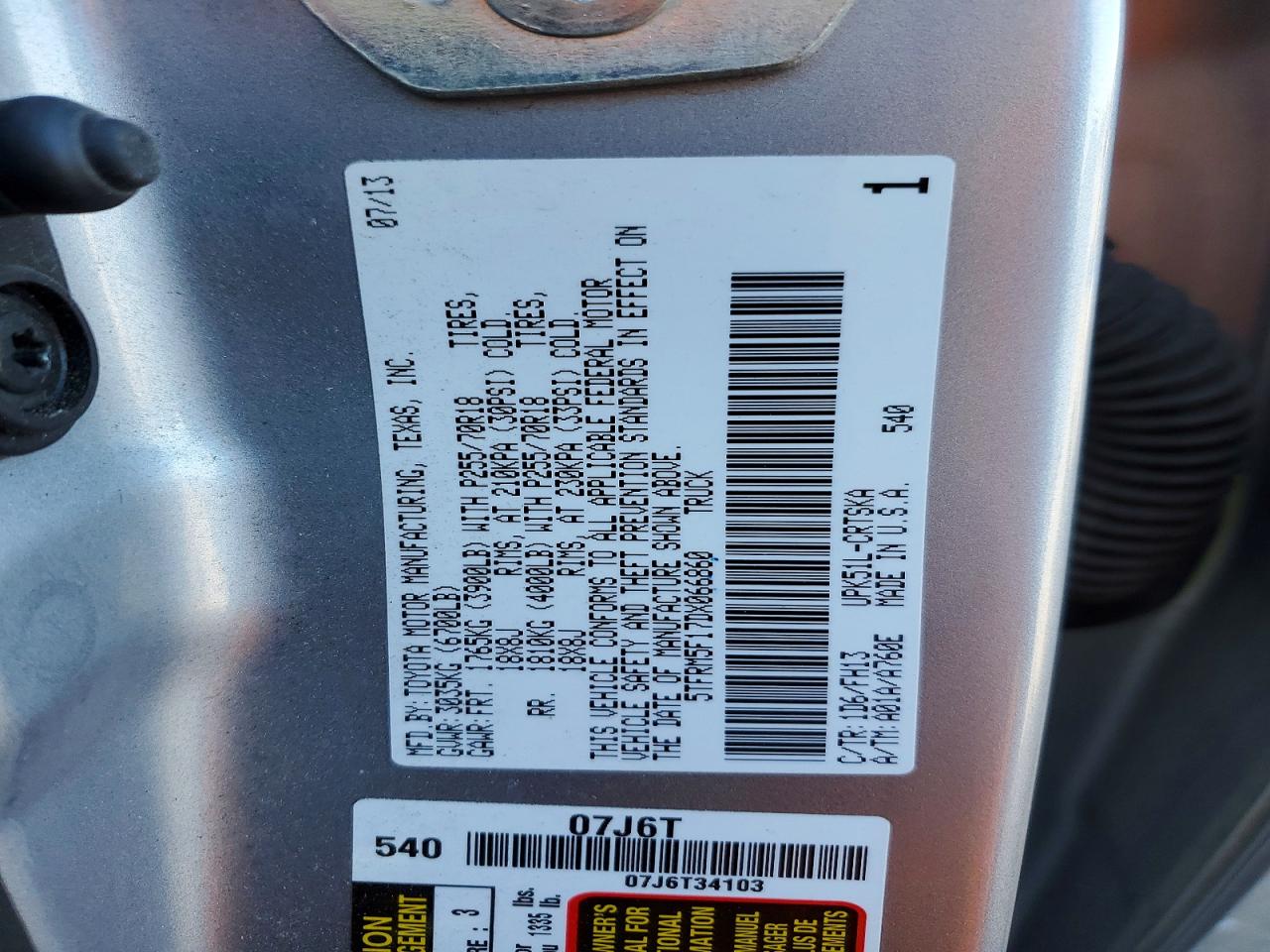 2013 TOYOTA TUNDRA DOUBLE CAB SR5 photo 12