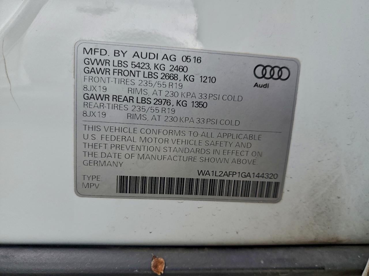2016 AUDI Q5 PREMIUM PLUS photo 13
