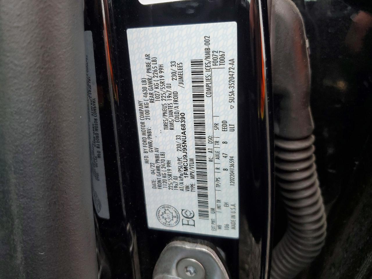 2022 FORD ESCAPE TITANIUM photo 13