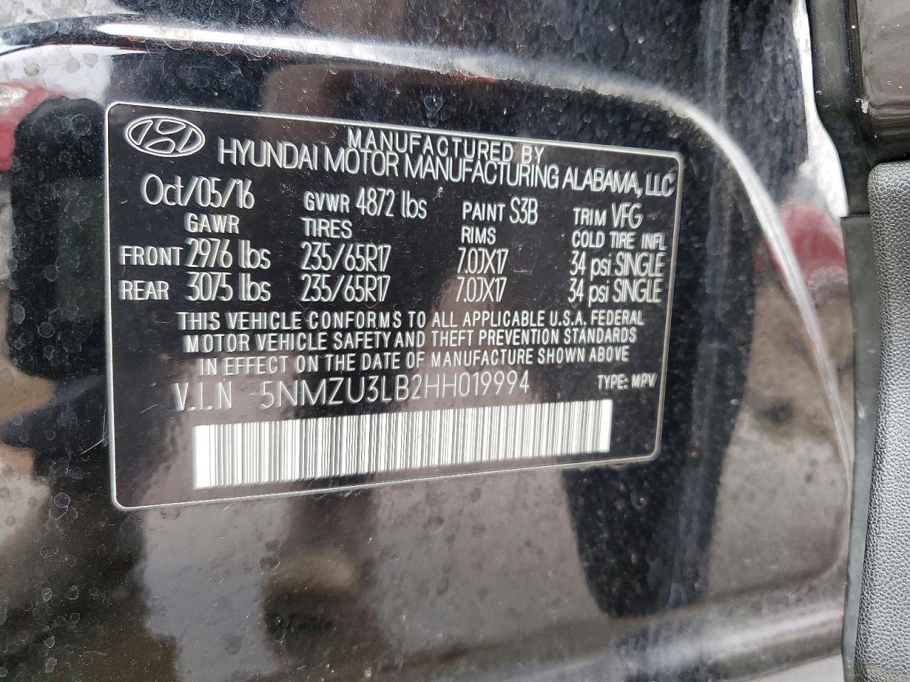 2017 HYUNDAI SANTA FE SPORT photo 14