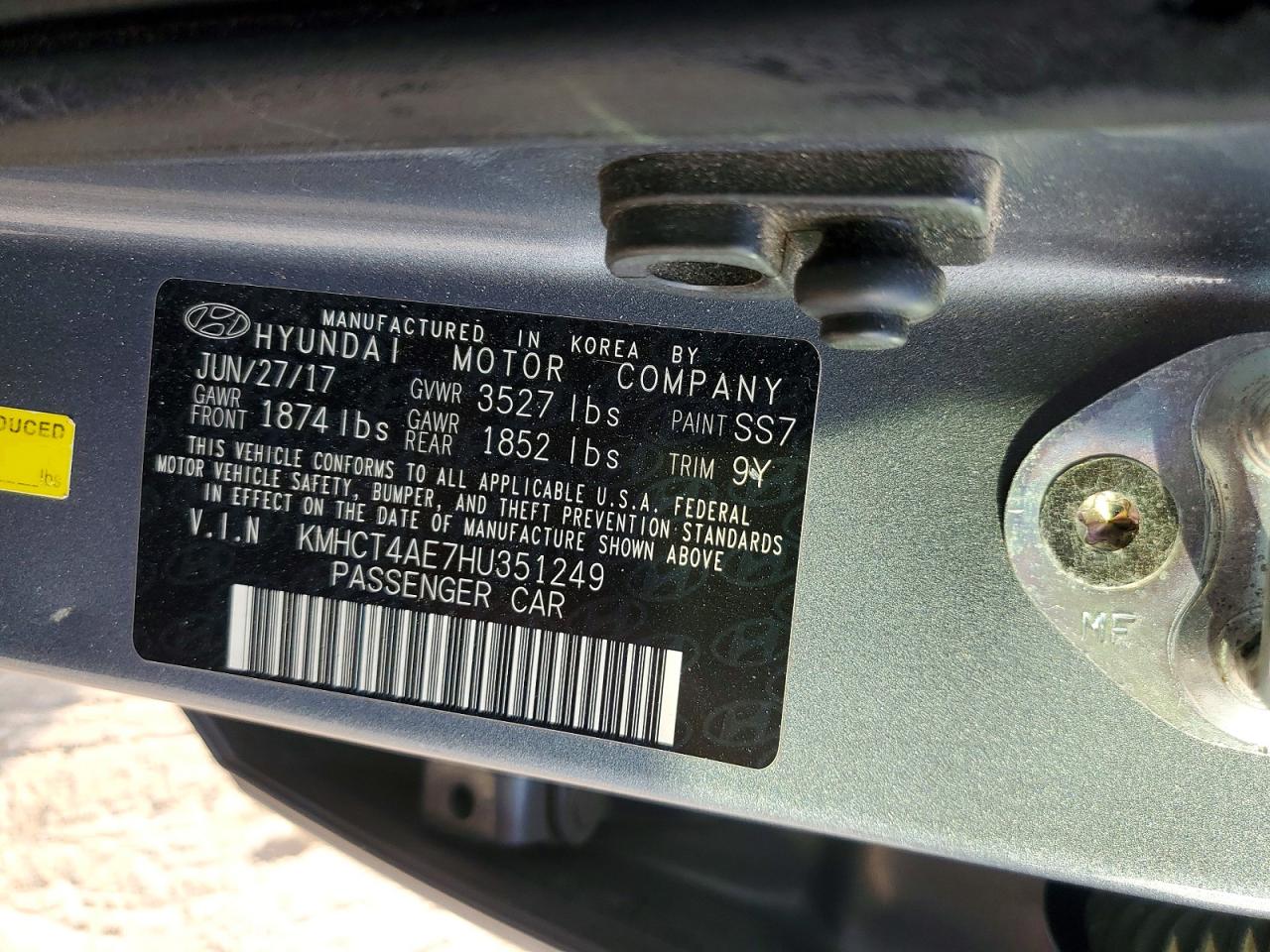 2017 HYUNDAI ACCENT SE photo 12