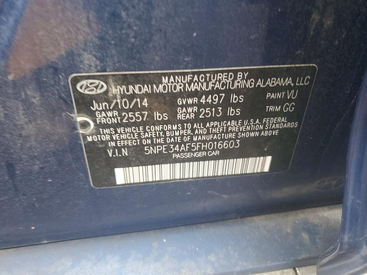 2015 HYUNDAI SONATA LIMITED photo 23