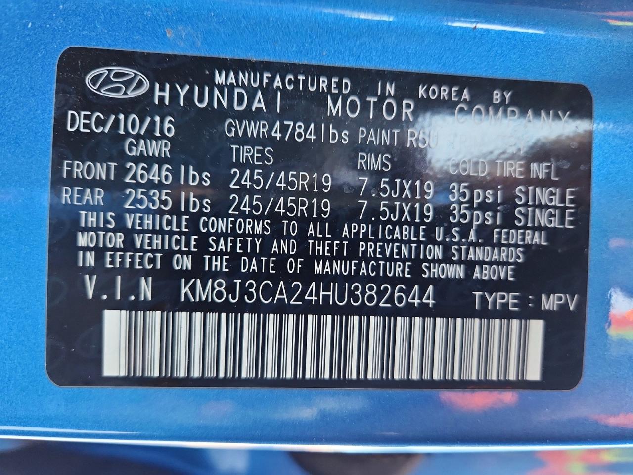 2017 HYUNDAI TUCSON LIMITED photo 13