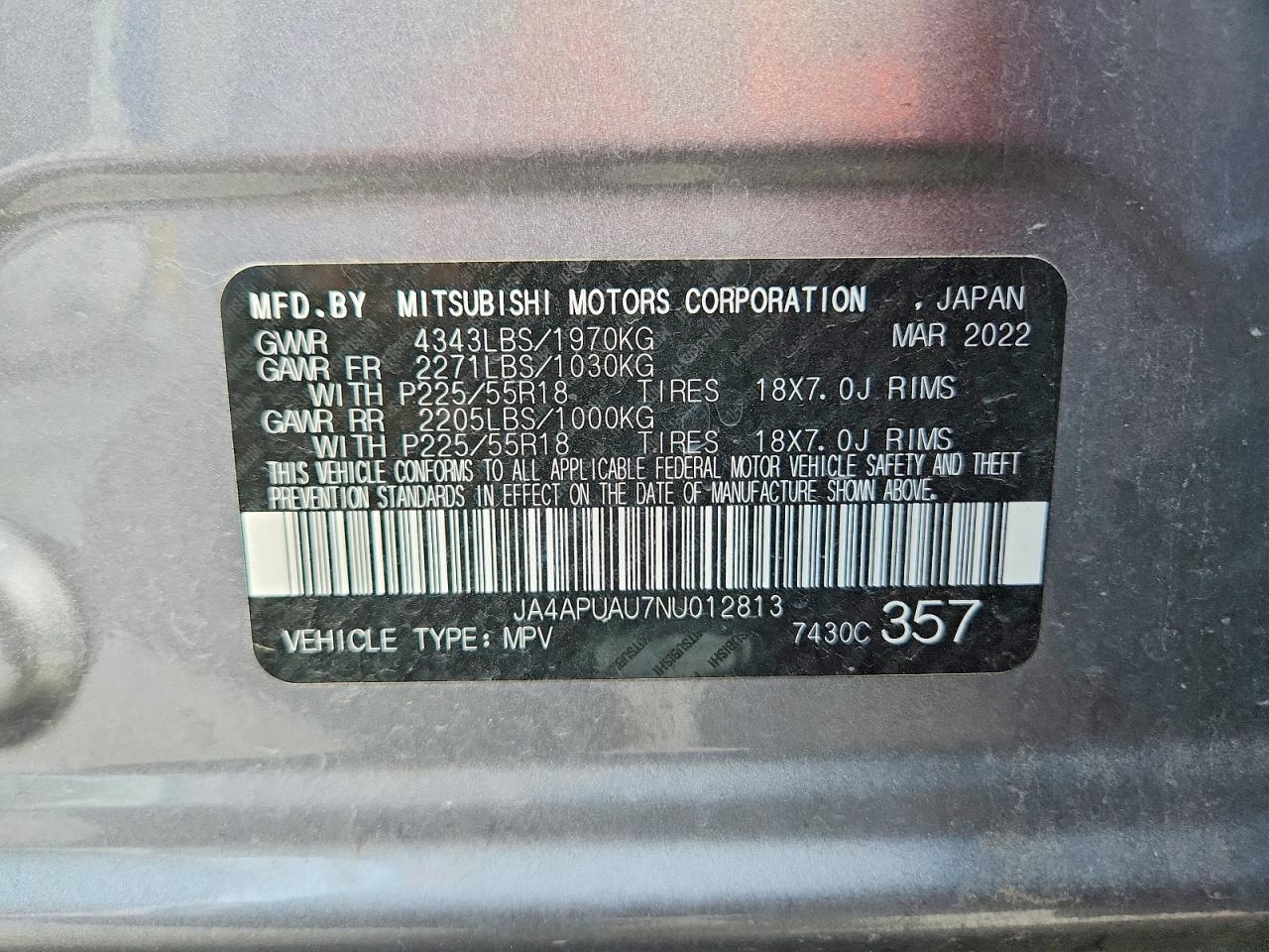 2022 MITSUBISHI OUTLANDER SPORT ES photo 13