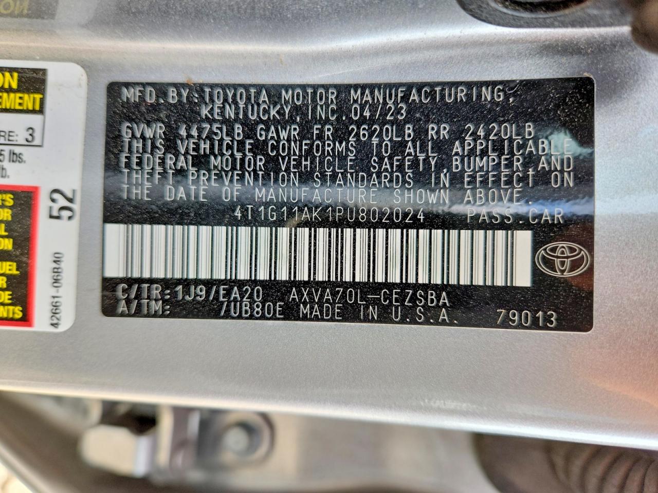 2023 TOYOTA CAMRY SE NIGHT SHADE photo 12