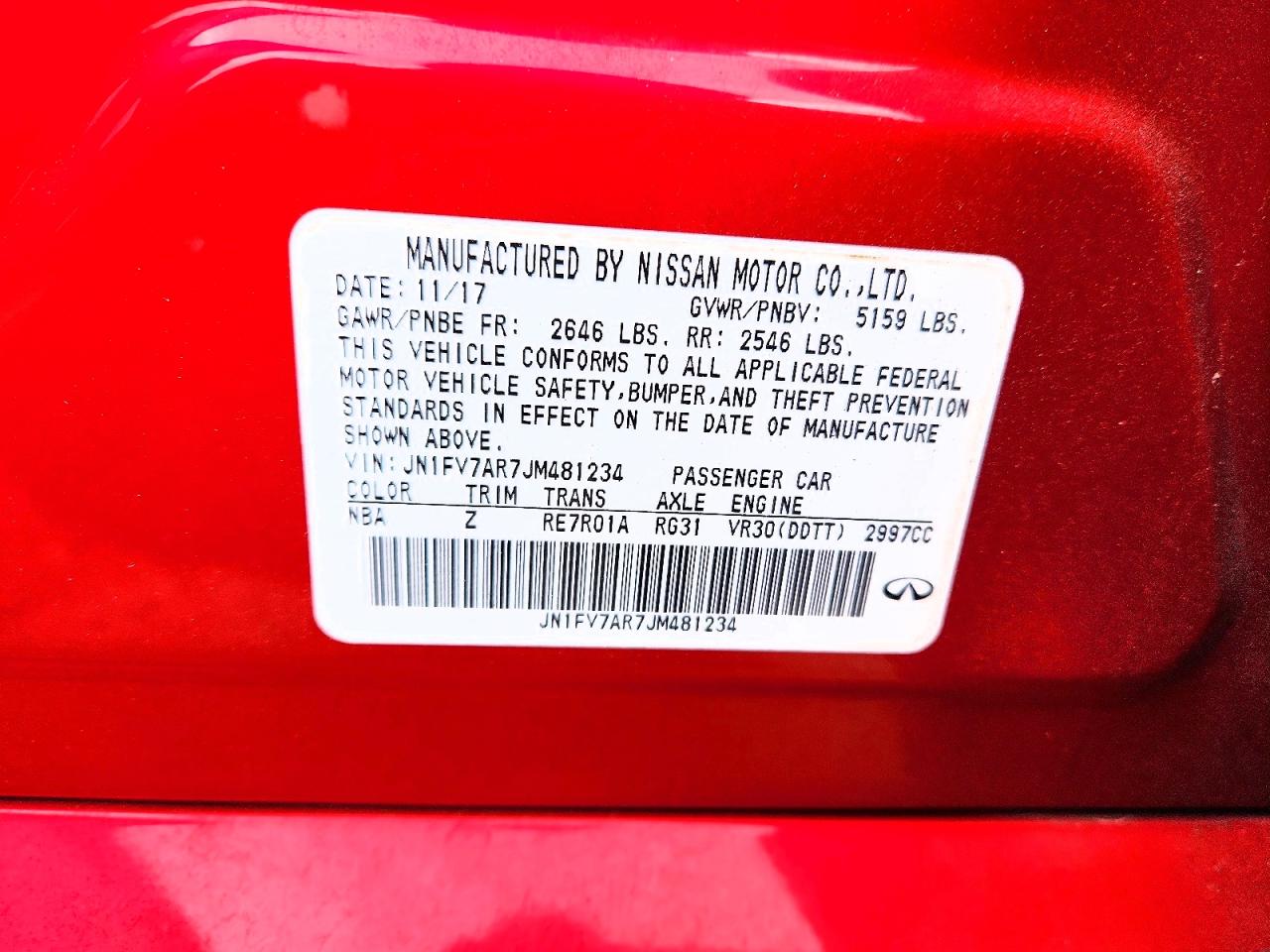 2018 INFINITI Q50 RED SPORT 400 photo 12