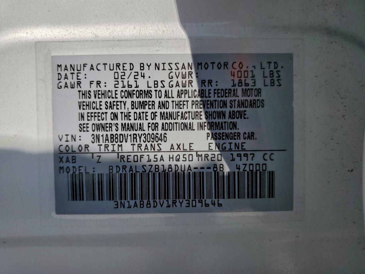 2024 NISSAN SENTRA SR photo 12