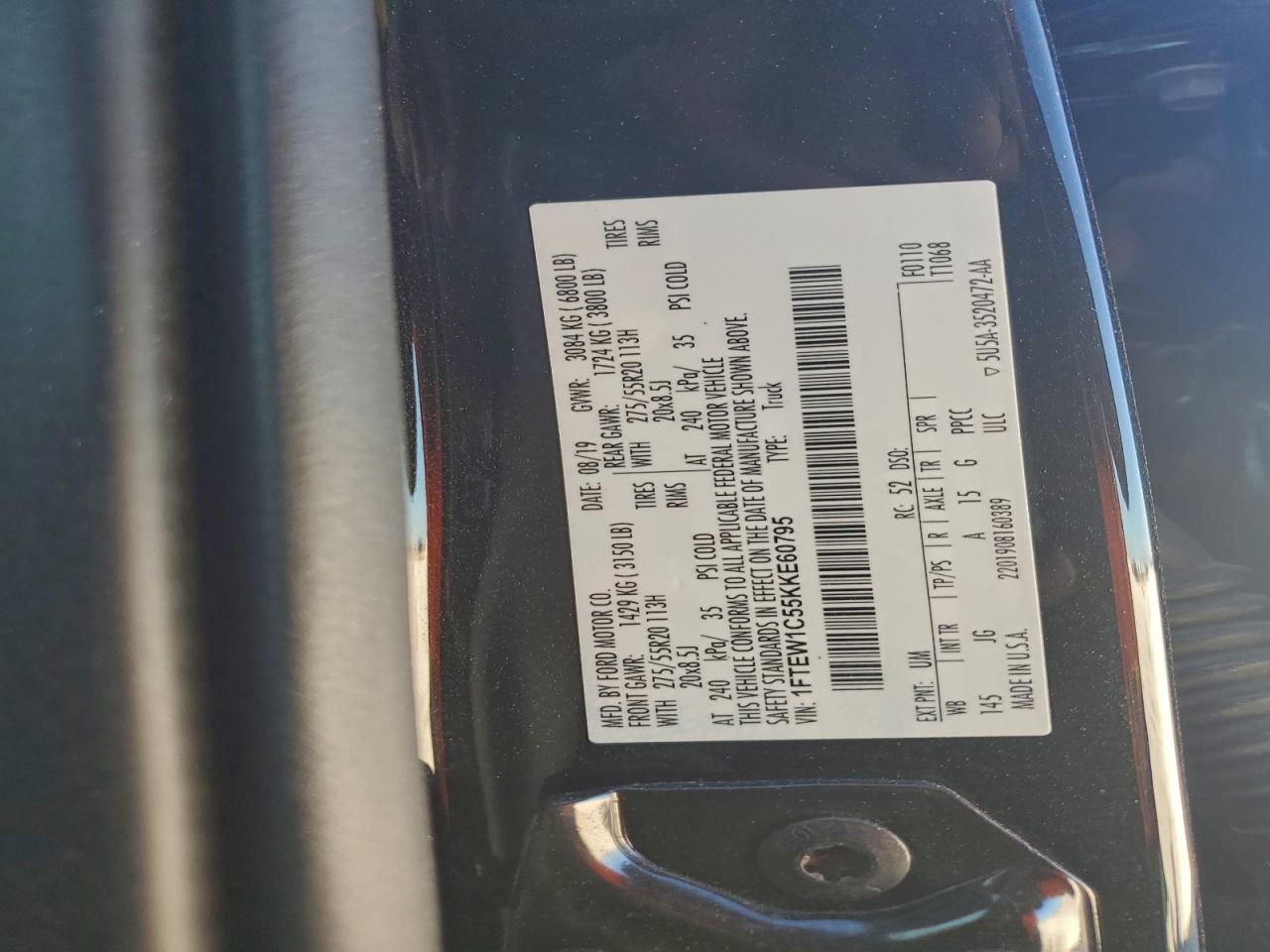 2019 FORD F150 SUPERCREW photo 12