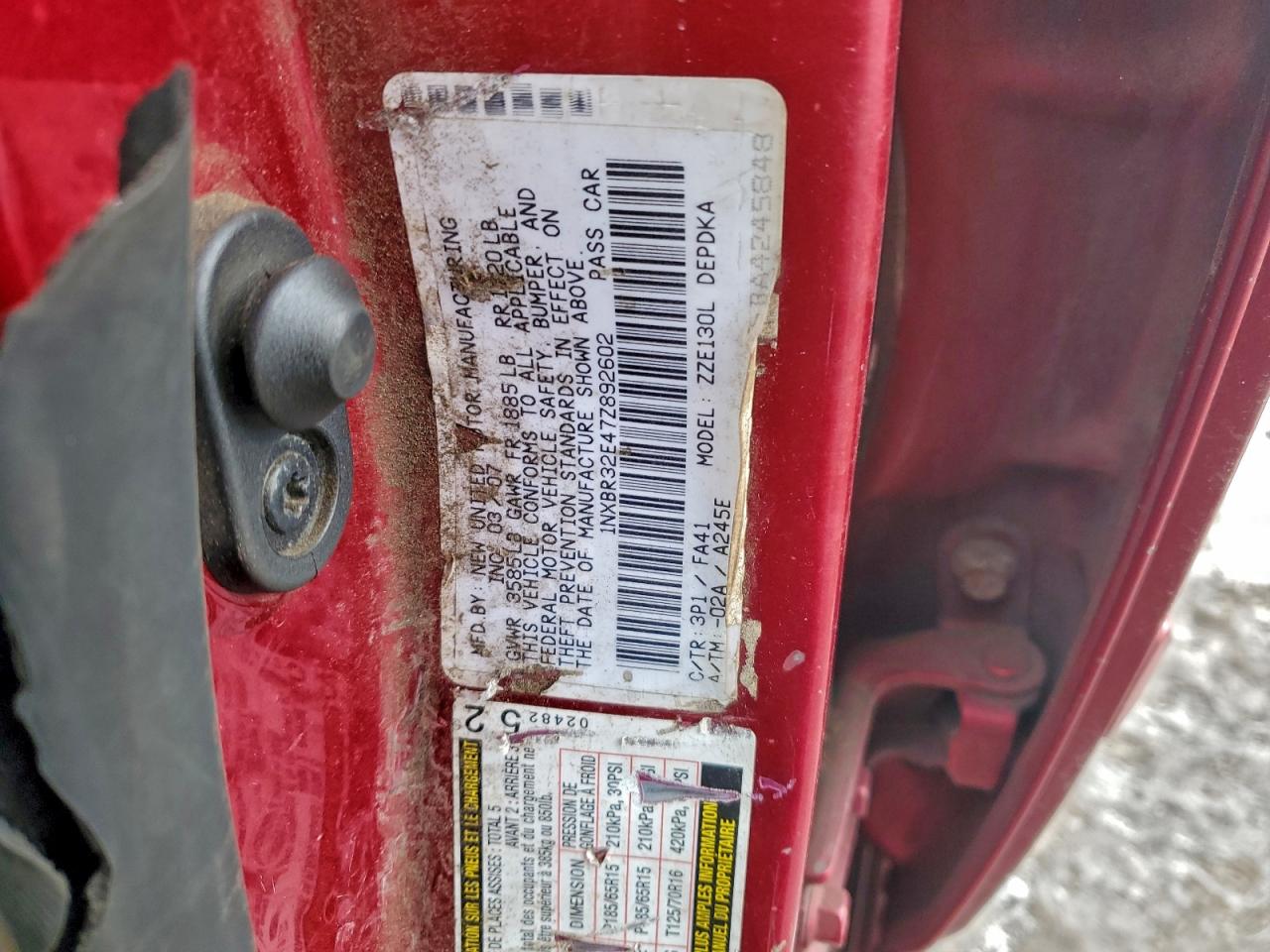 2007 TOYOTA COROLLA CE photo 13