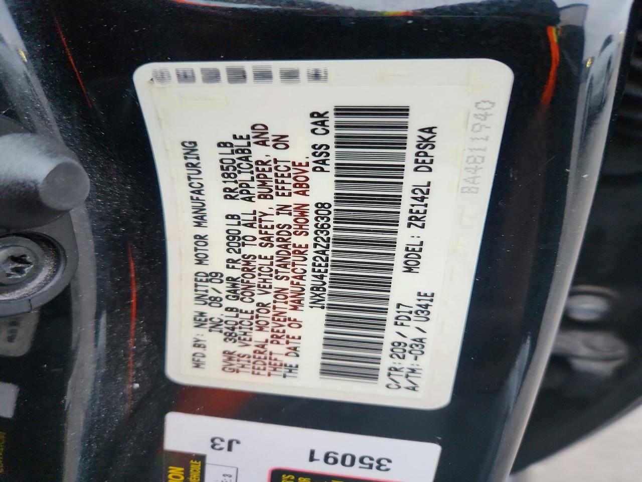 2010 TOYOTA COROLLA BASE photo 13
