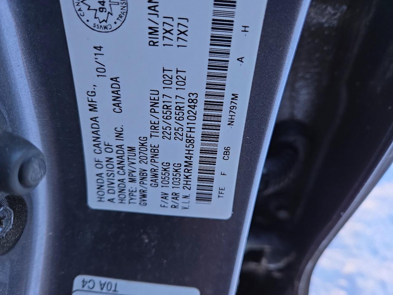 2015 HONDA CR-V EX photo 13