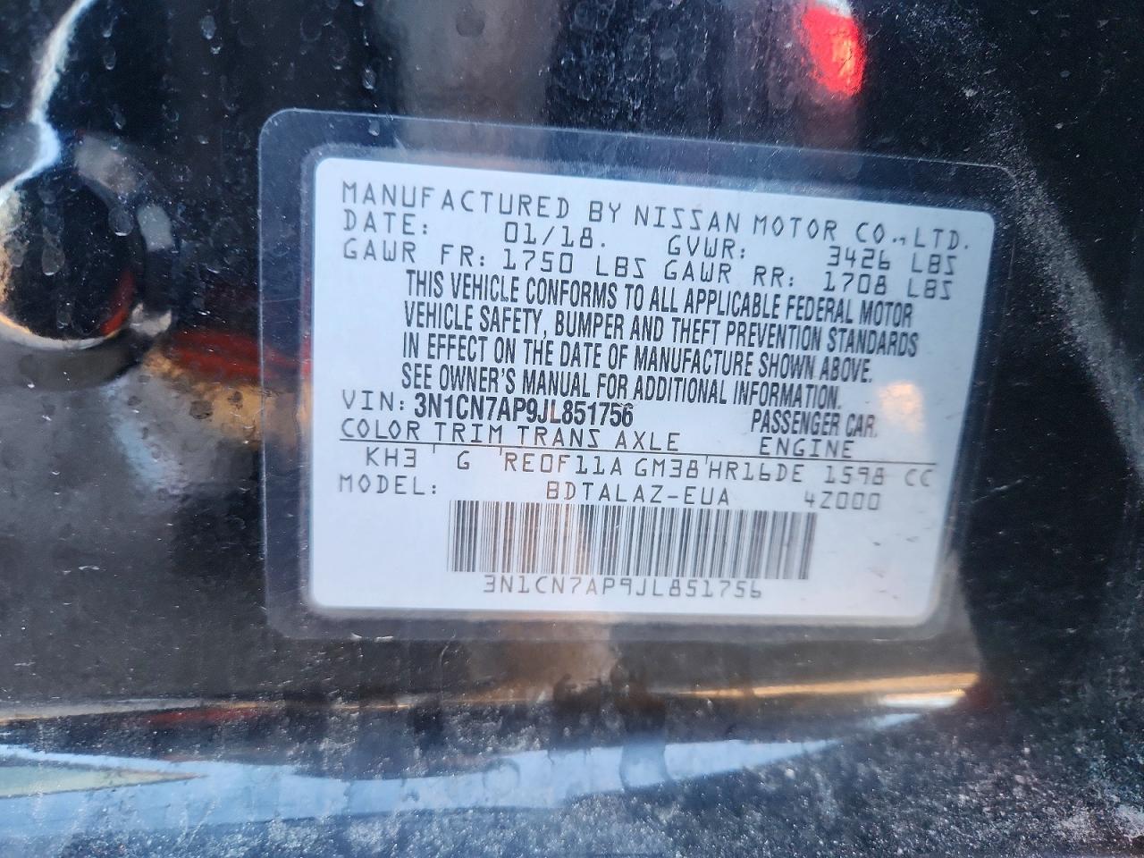 2018 NISSAN VERSA photo 37