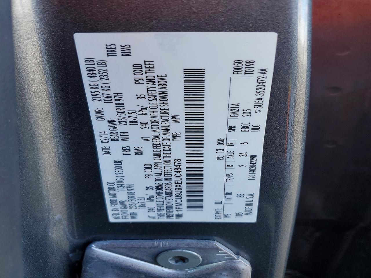 2014 FORD ESCAPE TITANIUM photo 25