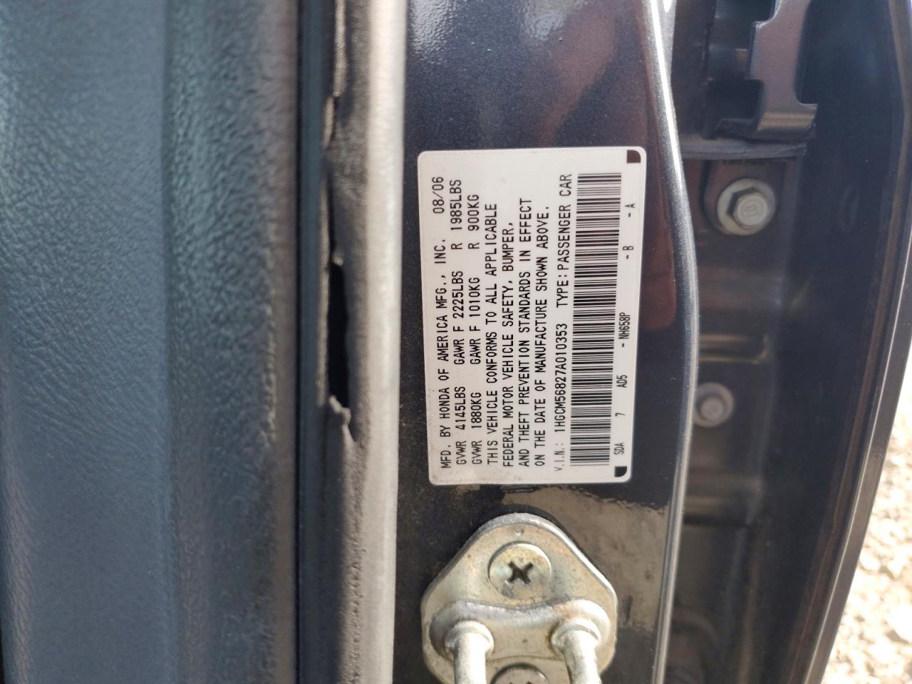 2007 HONDA ACCORD EX photo 12