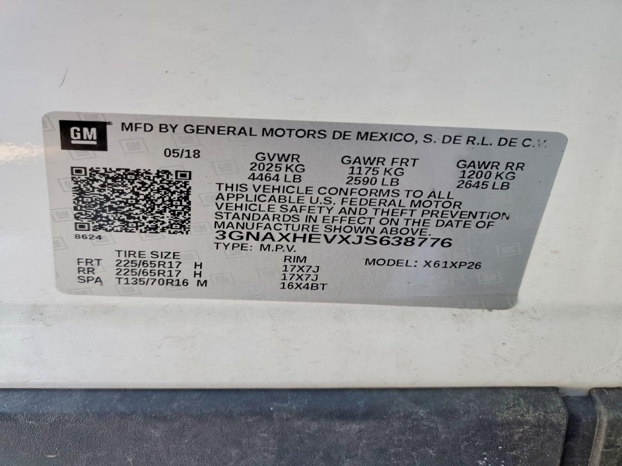 2018 CHEVROLET EQUINOX LS photo 13