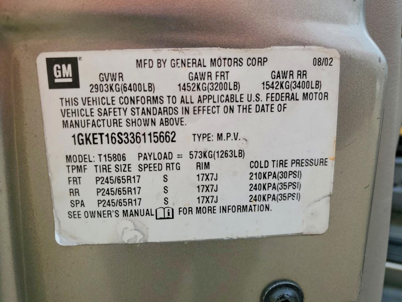 2003 GMC ENVOY XL photo 14