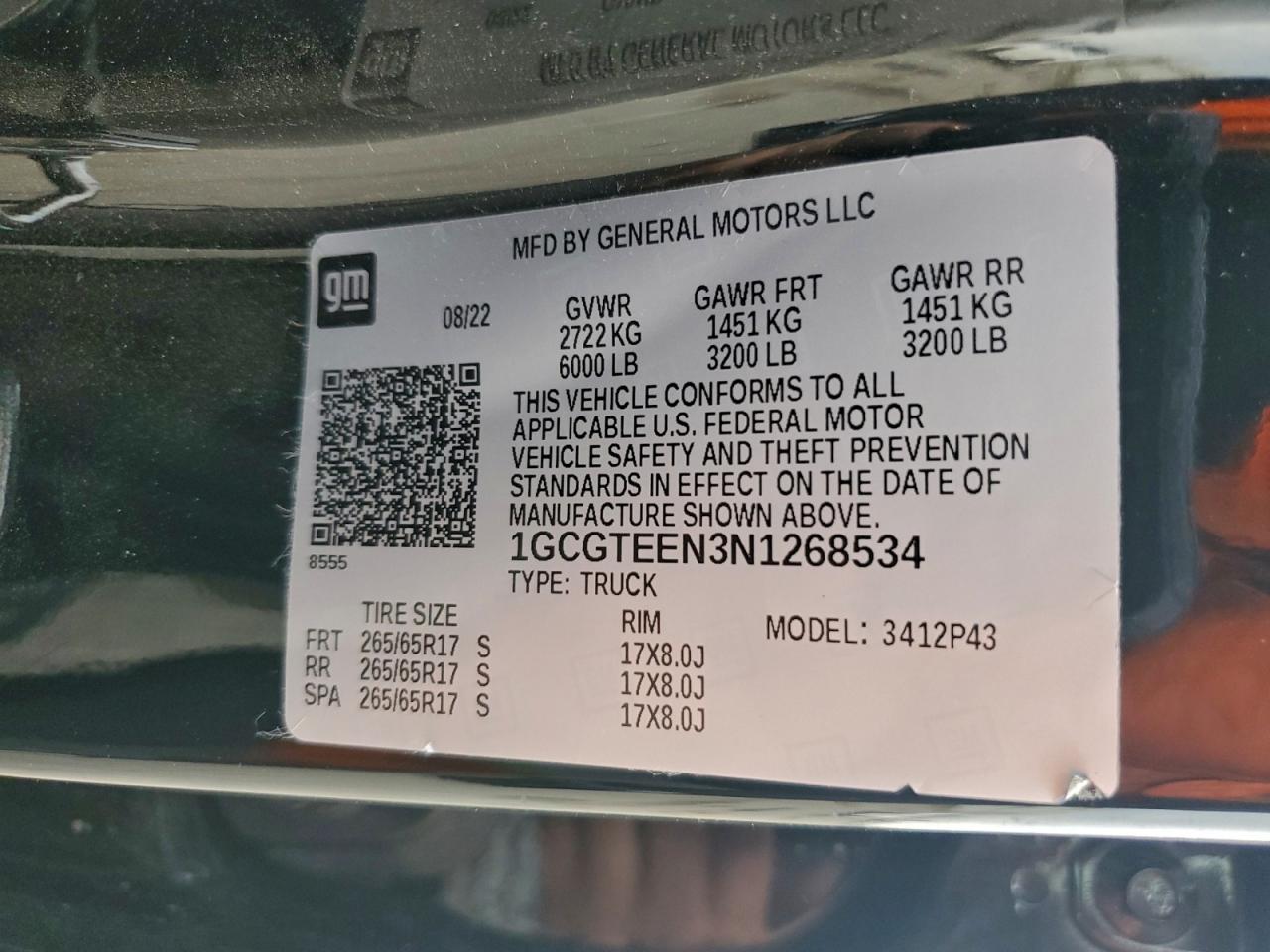 2022 CHEVROLET COLORADO ZR2 photo 12