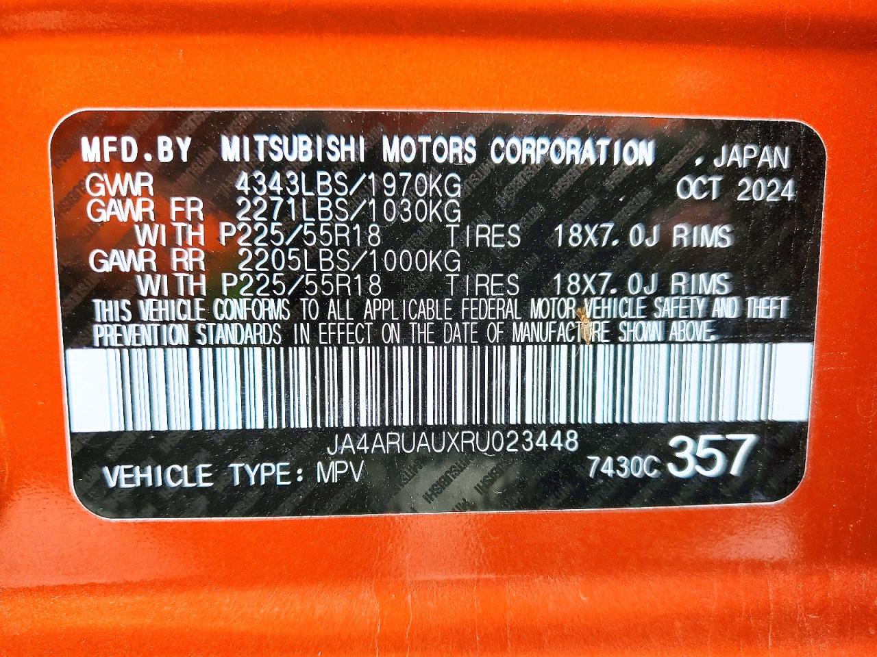 2024 MITSUBISHI OUTLANDER SPORT S/SE photo 13