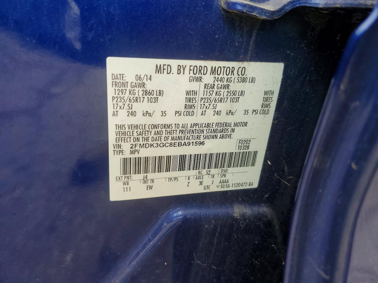 2014 FORD EDGE SE photo 25