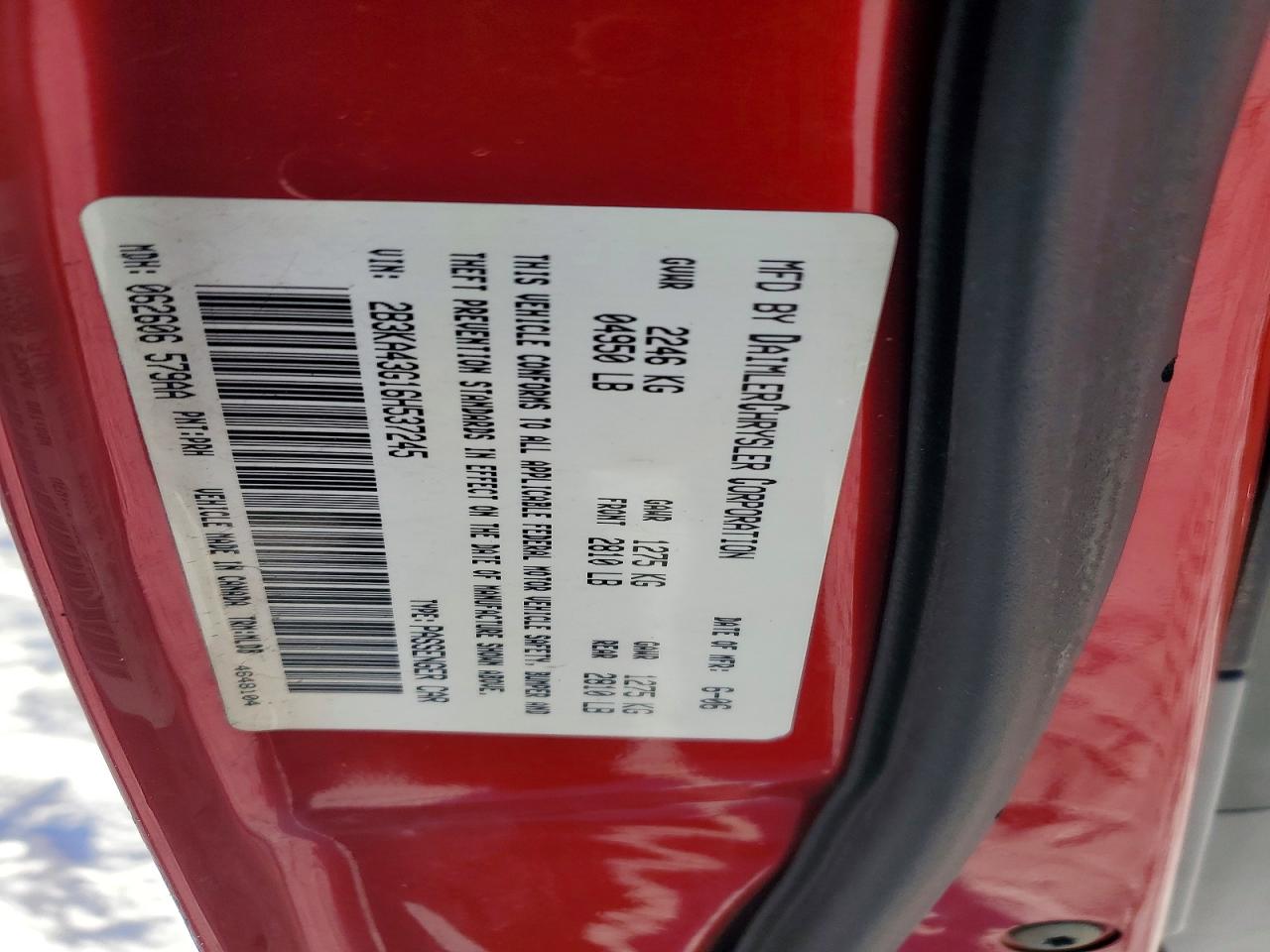 2006 DODGE CHARGER SE photo 12