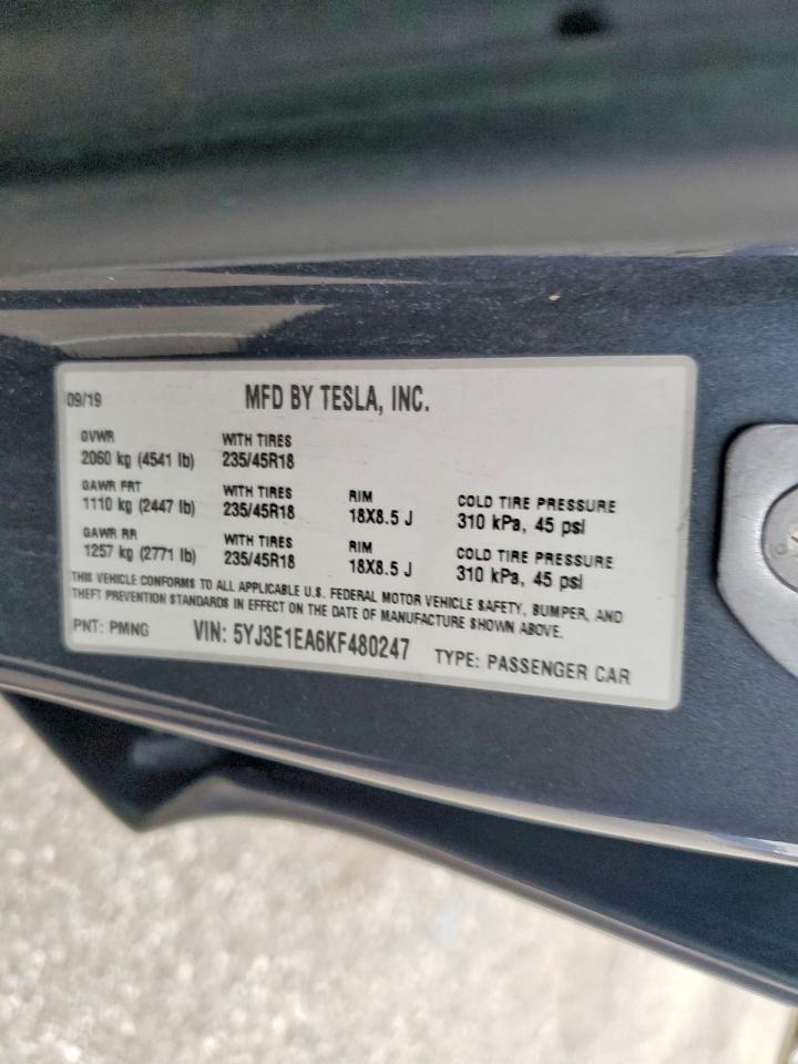 2019 TESLA MODEL 3 photo 13