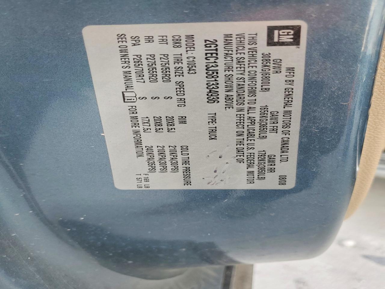 2008 GMC SIERRA C1500 photo 13