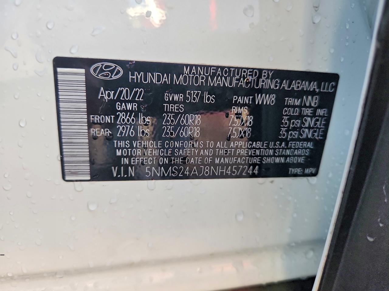 2022 HYUNDAI SANTA FE SEL photo 37