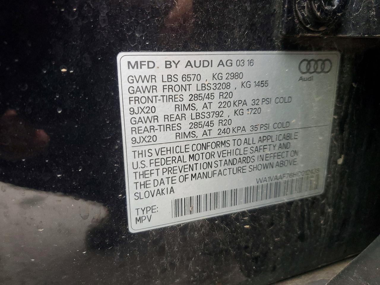2017 AUDI Q7 PRESTIGE photo 13
