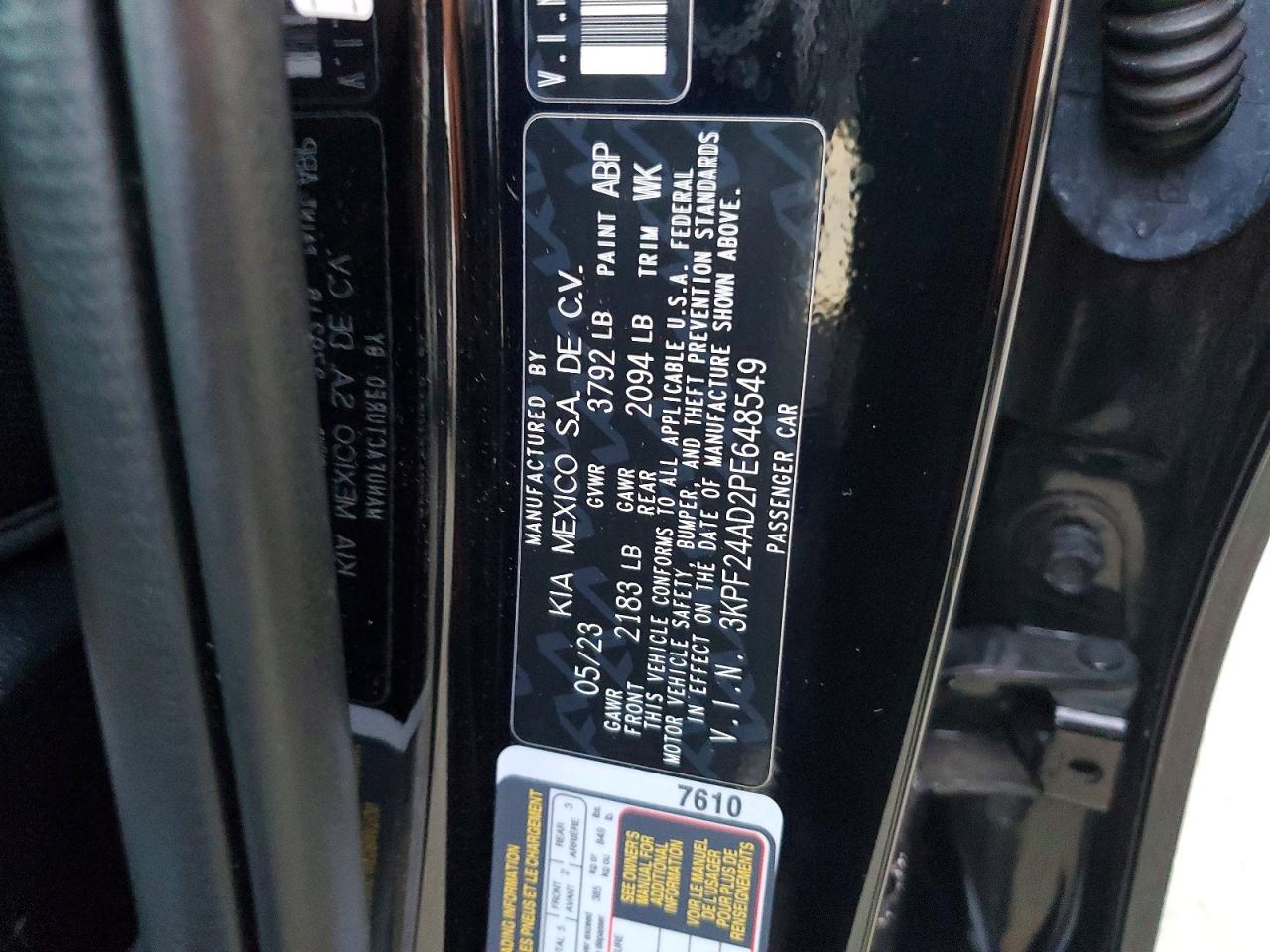 2023 KIA FORTE LX photo 12